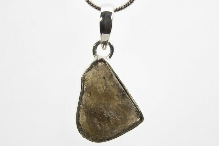 Green Moldavite Tektite Pendant ( g) - Czech Republic #317546